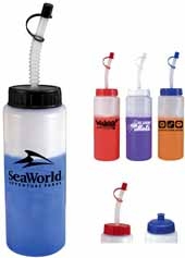 32 oz. Mood Sports Bottle with Flexible Straw