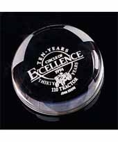 Dome Paperweight 3-1/2" Dia.