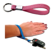 Large Laser Engraved Wristband Keychain