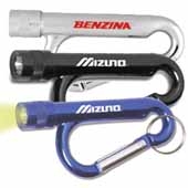 Metal Carabiner Flashlight with Split Ring Attachment
