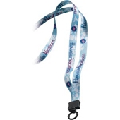 1/2" Dye-Sublimated Lanyard with Plastic Clamshell and Plastic O-