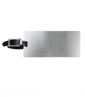 Brushed Aluminum Slip-In Pocket Luggage Bag Tag