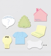Custom Printed Notes Shapes Large  2 Color