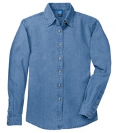 Port & Company® - Ladies Long Sleeve Value Denim Shirt