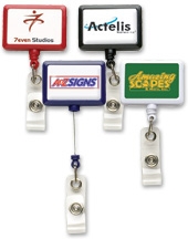 JUMBO Rectangle Badge Reel w/ Belt Clip