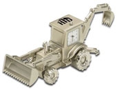 Metal Backhoe Clock