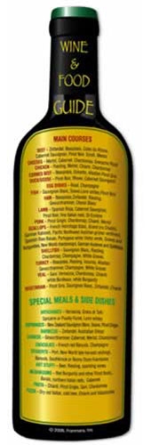Refrigerator Magnet Wine & Food Matching Guide