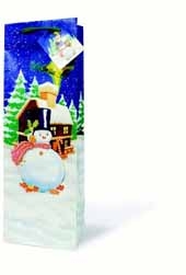 The Holiday Wine Bottle Gift Bag Collection (Frosty Eve)