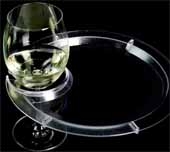 Round Party Plate™ w/Built-in Stemware Holder