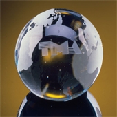 3" Crystal Globe Award