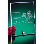 Glass Plaque with Brass Pin (6"x8")