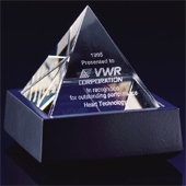 3" Pyramid Award (Without Base)