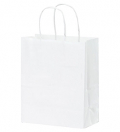 White Kraft Twisted Paper Handle Shopper
