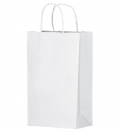 White Kraft Twisted Paper Handle Shopper