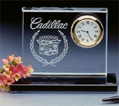 Crystal Clear Crystal Desk Clocks with Base
