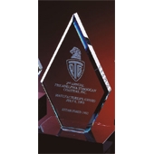 8" Clear Diamond Award on Black Marble Base