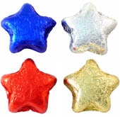 Imprinted Chocolate Foiled Stars