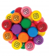 Unwrapped Large Imprinted Gumballs