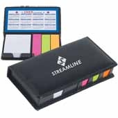 Leather Look Case Of Sticky Notes With Calendar