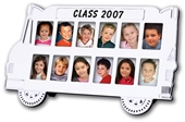 Aluminum School Bus Photo Frame