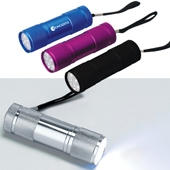 Super Bright 9 LED Blue Aluminum Torch