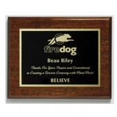 Aberdeen Walnut Plaque 7" x 9" with Lasered Plate