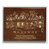 Aberdeen Walnut Laser Plaque 9" x 12"