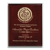 Aberdeen Rosewood Laser Plaque 7" x 9"