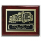 Aberdeen Rosewood Plaque 8" x 10" with Lasered Plate