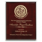 Aberdeen Rosewood Laser Plaque 9" x 12"
