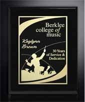 Aberdeen Black Plaque 8" x 10" with Lasered Plate