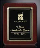 Champlain Rosewood Plaque 7" x 9" with Lasered Plate