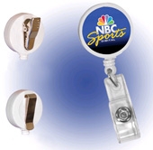 Round Badge Holder W/Alligator Clip, Full Color Digital