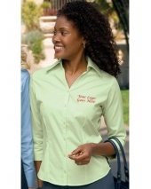 Ladies 3/4 Sleeve Open Neck Blouse