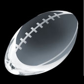 Crystal Football Paperweight