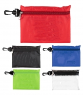 Large Zipper Storage Pouch Bag with Plastic Hook