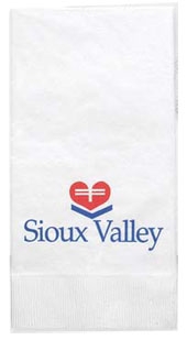 4.25"x8.5" White 2-Ply Dinner Napkins - High Lines