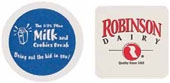 80 Pt. White 3.5" White Round - Pulpboard Coasters - The 500 Line