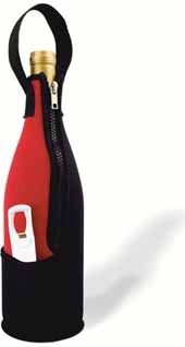 Zip-N-Go Neoprene Wine Bag w/Plastic Traveler's Corkscrew
