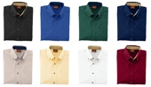 Harriton Mens Long-Sleeve Twill With Stain Release