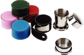 Folding Cup With Leather Case