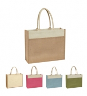Jute Tote Bag With Front Pocket