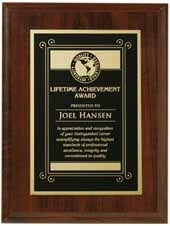 Econo Cherry Plaque 6" x 8" with Lasered Plate