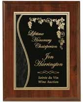Econo Cherry Plaque 7" x 9" with Lasered Plate
