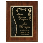 Econo Cherry Plaque 9" x 12" with Lasered Plate