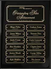 Black Piano Finish Perpetual Plaque 9" x 12"