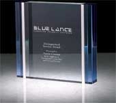 Cosenza III Blue & Aluminum Edged Rectangle