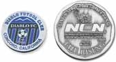 1 1/4” Challenge Coins - 2D Die Cast Brass