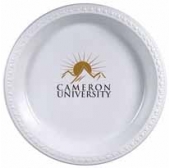 10.25" White Plastic Plates