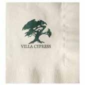 Vanilla 3-ply Beverage Napkins, Coin Edge Embossed